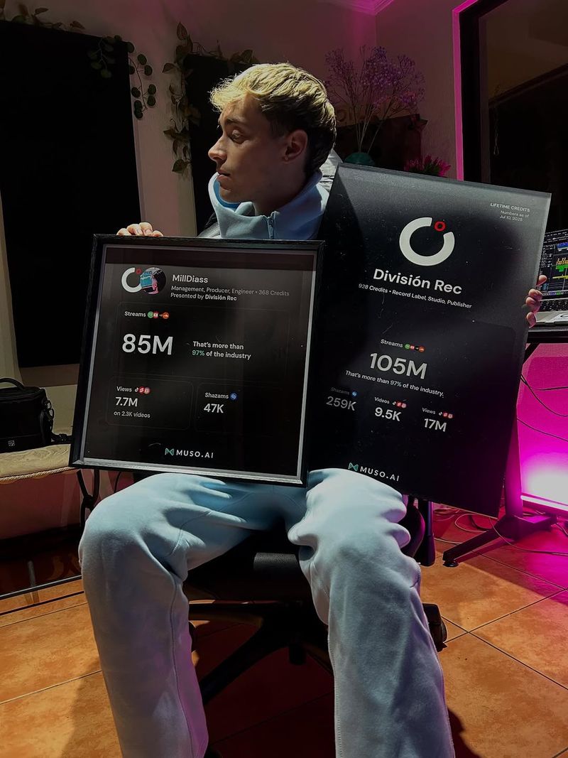 Producer and label plaques from Muso.AI